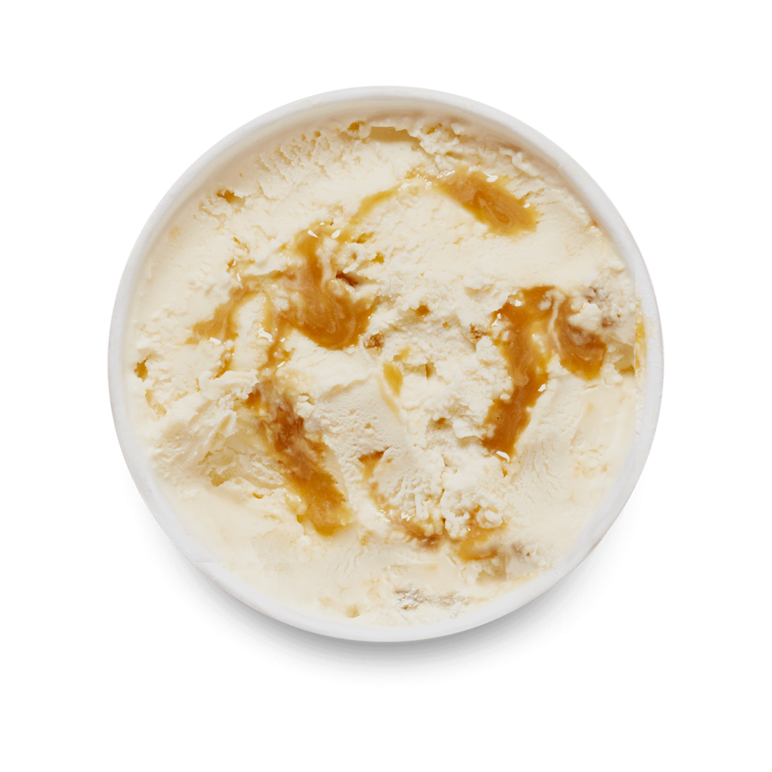 Haagen Dazs Salted Caramel Pint top view lid off
